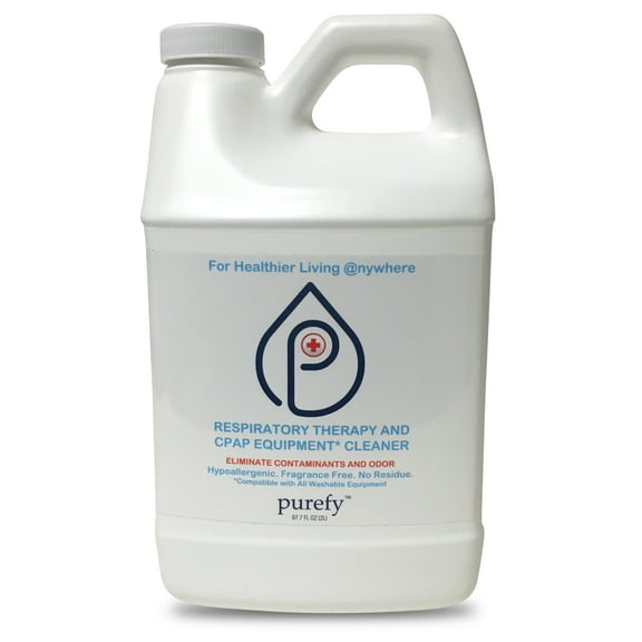 PUREFY CPAP Equipment Cleaner and Pre-wash (68oz). Hypochlorous Technology. No Rinse. No Residue. Unscented. Eliminate Contaminants and Odor