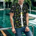 thumbnail image 6 of Lsque Space Rockets Pattern Mens Polo Golf Shirts Funny Graphics Shorts Sleeve Button Shirts Baseball T-shirt-Medium, 6 of 7