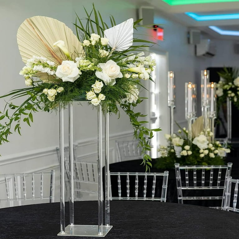 10 Pcs 20 Inch Tall Acrylic Vase Wedding Centerpieces Clear