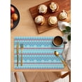 thumbnail image 2 of Bohemian Ethnic Placemats Set of 8 Red Blue Floral Lines Linen Texture Heat Insulation Washable Place Mats, Rustic Non-Slip Table Mats for Dining Table Party Kitchen Decor,13x19 Inch, 2 of 4