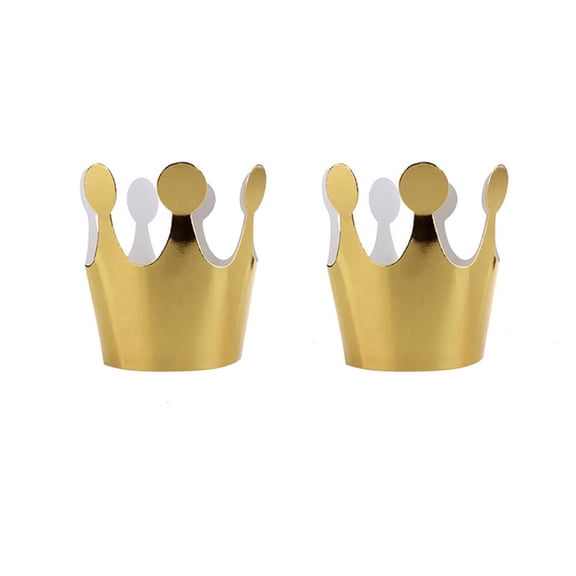 ELAYARD Eye-Catching Golden Birthday Hats, Fun and Unique Design for Birthday Celebrations 10Pcs