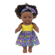 12inch Cute For Kids Black Girl Doll Play African American Baby Soft Vinyl Toys