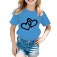 thumbnail image 2 of WEAIXIMIUNG T-Shirt Blanc Filles 10 Enfant Filles Mignon Graphique Col Rond Manches Courtes Tee Été Décontracté T-Shirt 140, 2 of 5