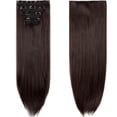 thumbnail image 5 of EcoNesxp 24 Inch Long Straight Clip-In Hair Extensions Inch Long Straight Clip-In Hair Extensions 4 Pieces Synthetic Fiber Full Head Clip-In Hair Extensions Clip-In Double Weft Hair Extensions Medium, 5 of 5
