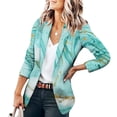thumbnail image 2 of Veste de Costume Décontractée à Manches Longues Imprimée pour Femmes pour Affaires, 2 of 5