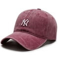 thumbnail image 3 of Vintage Embroidered Football Baseball Cap Unisex Washed Cloth Sunshade Denim Hat Adjustable Cap For Women Men, 3 of 5