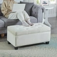 thumbnail image 2 of Maritcute Storage Ottoman, Button-Tufted Ottoman Linen Storage Bench with Safety Close Hinge, Ottoman with Storage for Living Room, Entryway, Hallway, 2 of 9