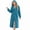 Blue Green Hooded, variant on Womens Hooded Fleece Robe, Plush Bathrobe Soft Warm Long Robes,(Black,L-XL)