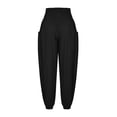 thumbnail image 5 of Casual Petite Leg Pants for Women Summer Casual Cropped Pant High Waist Loose Trouser with Pockets, 5 of 7