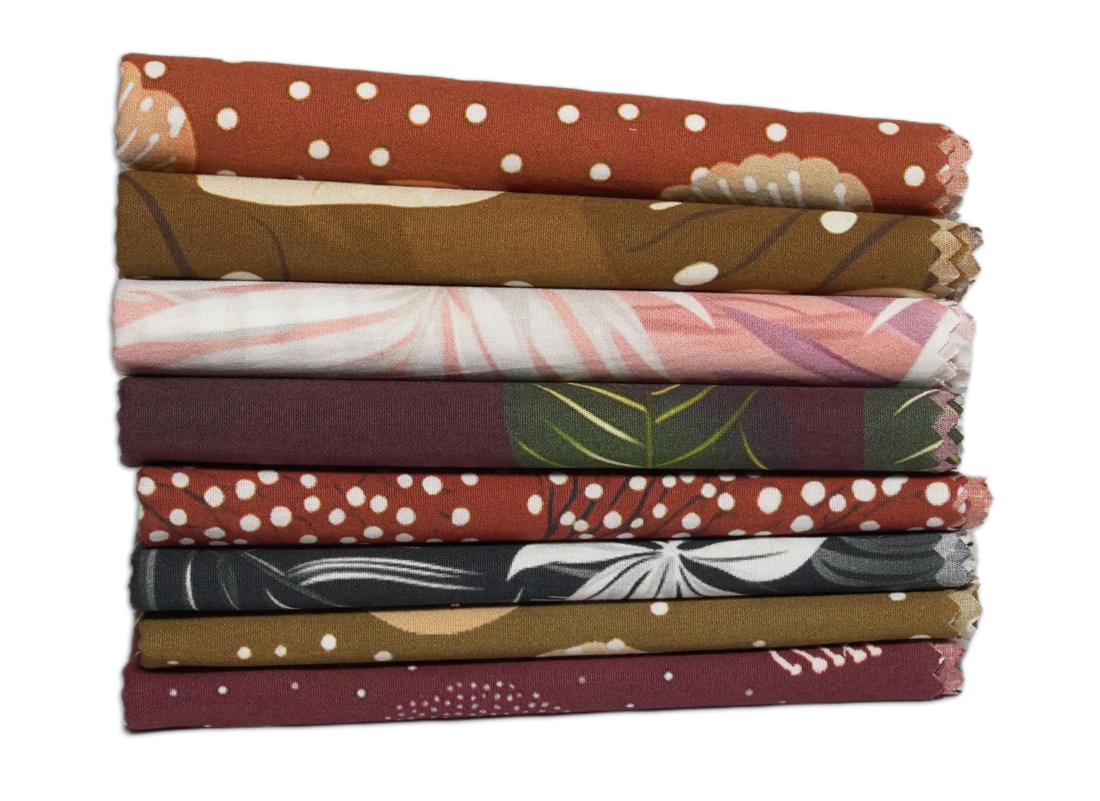 Soimoi 8 Pc Fat Quarter Bundle- Tree Print 18"x 22" DIY Patchwork- 100% Cotton Pre-Cut Quilting Fabric Multicolor