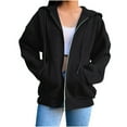 thumbnail image 2 of Siilsaa Winter Coats for Women Full Zip Texture Jacket Black,XL, 2 of 5