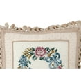 thumbnail image 2 of Floral Wreath Needlepoint Accent Pillow, 2 of 4