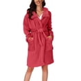 thumbnail image 1 of Jindong Peignoirs en Peluche pour Femmes Pyjamas à Capuche d'Automne et d'Hiver pour Femmes Peignoir Thermique en Peluche Robe de Nuit Robes pour Femmes, 1 of 6