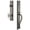 Antique Pewter, variant on Grandeur 848833 Carre Solid Brass Rose Dummy Full Plate "S" Grip Handleset - Bronze