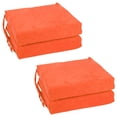 thumbnail image 4 of Blazing Needles Set of 4 Indoor Microsuede Chair Cushions, Tangerine Dream, 4 of 4