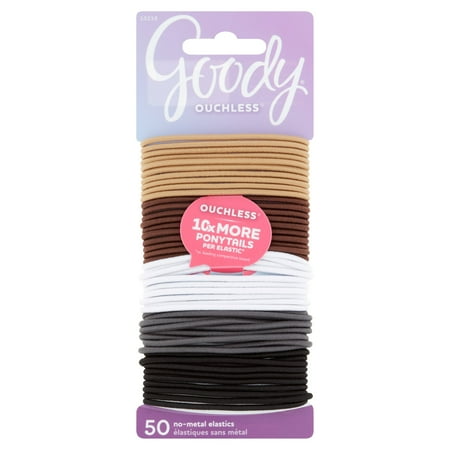 Goody Ouchless No-Metal Elastics, 50 count