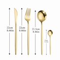 thumbnail image 2 of Juego de Cubiertos de Acero Inoxidable: 40 Piezas Cubiertos para la Cena - Vajilla Utensilios de Cubierta con tenedores/cucharas/cuchillo para comer Servicio para 10 (Dorado), 2 of 7