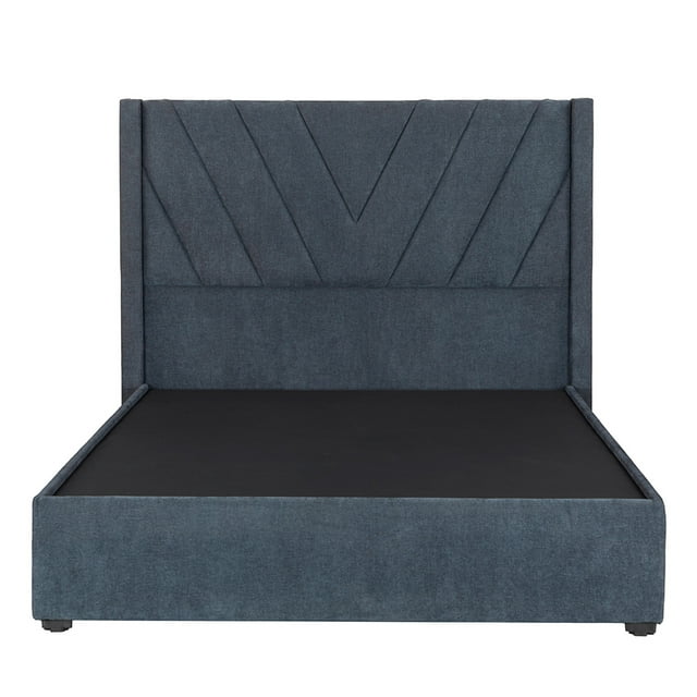 Recámara Individual Aurora Steel Blue con Cabecera + Box Base Cama