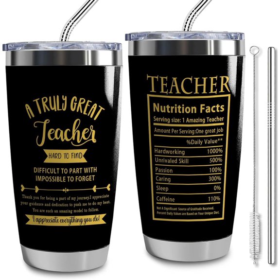Teacher Appreciation Gifts Tumbler for Women Men,20 oz Stainless Steel Insulated Tumblers with Lid, Teacher Appreciation Week Gifts Teacher Graduation Gifts (teacher)