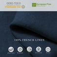thumbnail image 7 of 100% Pure Linen Natural Table Runner - 14x120 Inch French Linen Table Decor for Dining, Holidays, Christmas, and Weddings - Navy, 7 of 7