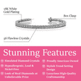 thumbnail image 2 of Cate & Chloe Leila 18k White Gold Plated Tennis Bracelet with Simulated Diamond Crystals for Women, 2 of 6