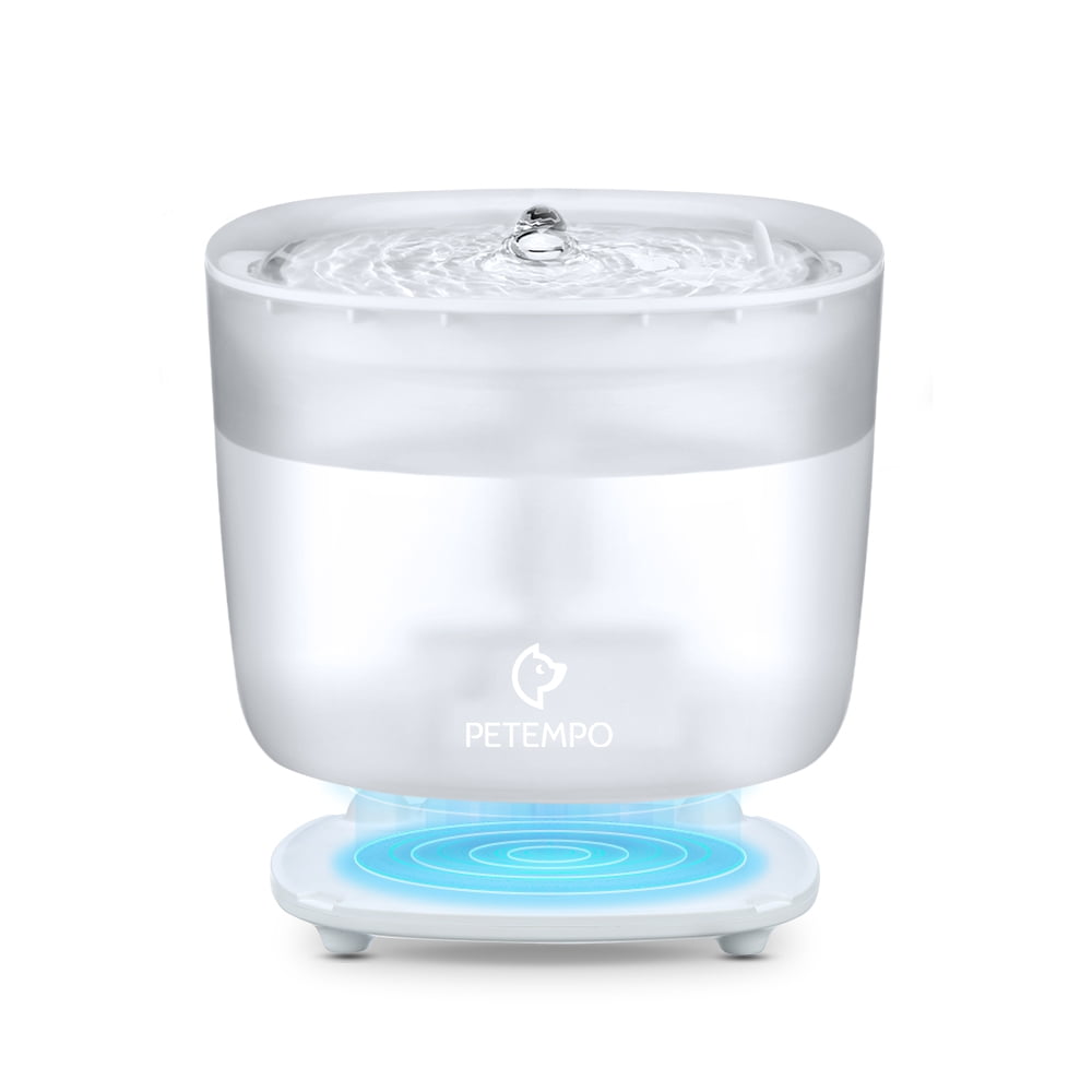 PETEMPO Cat Water Fountain, with Wireless Pump and 2 Flow Modes, 2L