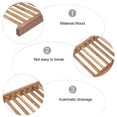 thumbnail image 4 of 4pcs Wood Soap Holder Bathroom Wooden Trays Bathtub Shower Dish Accessories Soap Dish, 4 of 6