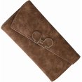 thumbnail image 1 of 1pcs Color Scrubs Women Wallet Ladies Long Swash-lid Tri-fold Mickey Head Purse Slim Phone Coin Pocket Wallets, 1 of 1