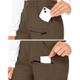 thumbnail image 5 of TRGPSG Women's Relaxed Fit Cargo Pants Outdoor Sport Hiking Pants Casual Pants Parachute Pants with Zipper Pockets,Brown,Size 18, 5 of 6