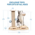 thumbnail image 4 of Marchul 4 in1 Interactive Cat Toy, Cat Scratching Post with Hanging Ball, Cat Food Treat Toy for Indoor Cats and Kittens with Wooden Track Balls, Kitten Sisal Scratcher Toy with Cat Treat Dispenser, 4 of 6