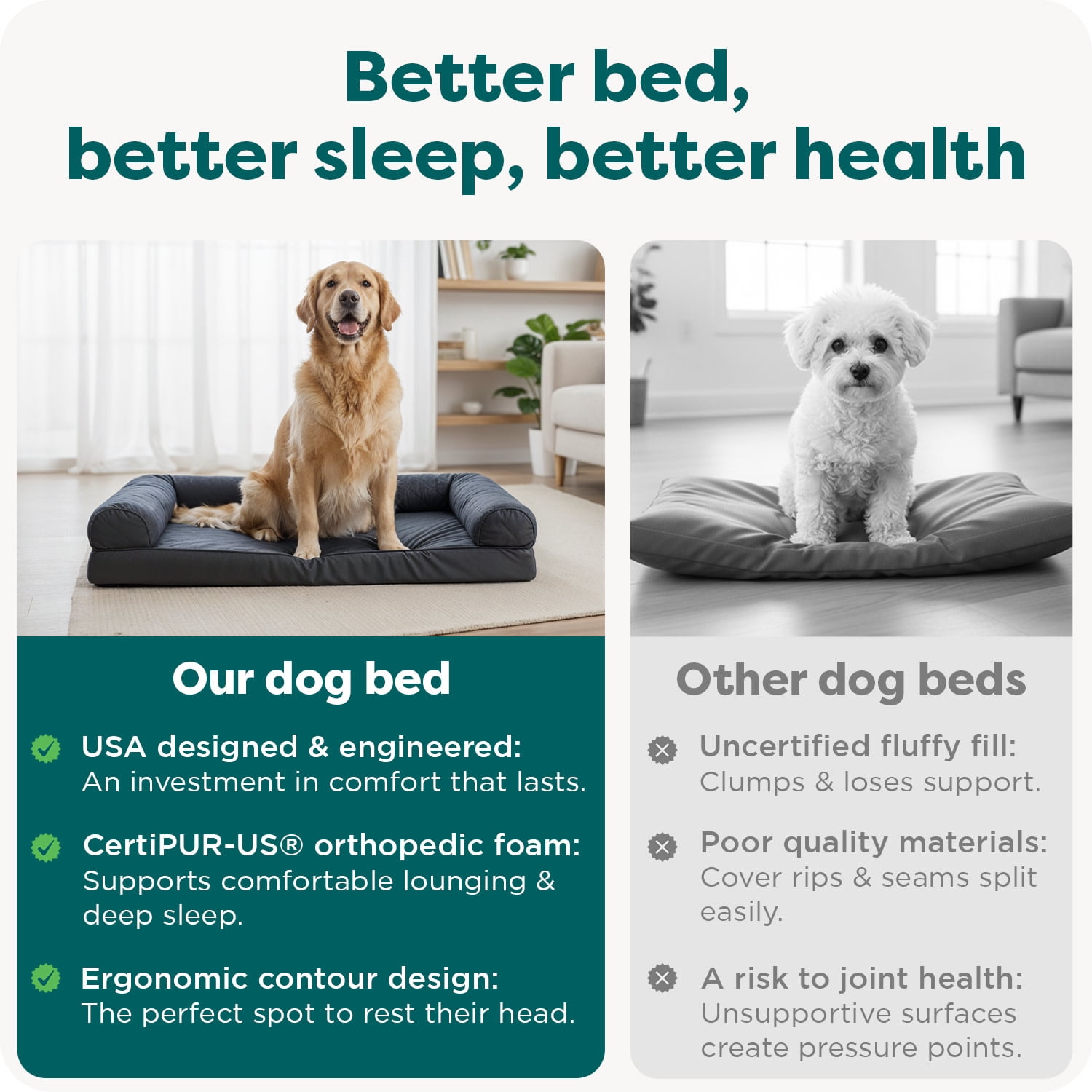 FurHaven Pet Products Quilted Orthopedic Sofa Pet Bed for Dogs & Cats - Iron Gray, Jumbo