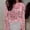 Pink, variant on Women's Loose Fit Sequin Long Sleeve Top – Crew Neck Semi-Sheer Woolen Blouse, Perfect for Fall/Winter Outings Pink,XXL