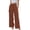 Brick Red, variant on Wrongduck Women's Loose Fit Palazzo Pants Cotton Linen Wide Leg Trousers with Drawstring Waist and Side Pockets