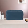 thumbnail image 5 of Unique Bargains 1 Pc Waffle Plaid Pattern Makeup Bag for Travel Navy Blue, 5 of 5
