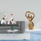 thumbnail image 2 of Esculturas de elefantes, estatuas de cerámica, figuras, adornos para parejas, artesanías de arte moderno, ideales para sala de estar, dormitorio, ofic, 2 of 8