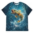 thumbnail image 3 of LAOLIUSN Men's Fishing Graphic T-Shirt, Bass Fish Water Splash Tee, Outdoor Short Sleeve Fishing Shirt, S-4XL, 3 of 7