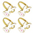 thumbnail image 1 of YSNOOWE 4Ud Anillos De Servilleta Reutilizables Con Floral De Para, 1 of 8