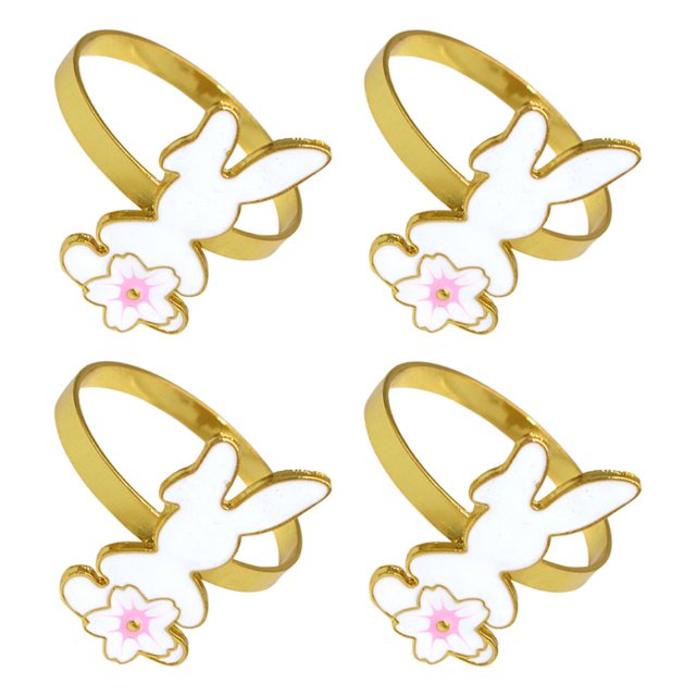 YSNOOWE 4Ud Anillos De Servilleta Reutilizables Con Floral De Para