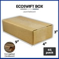 thumbnail image 2 of EcoSwift Brand Premium 9x4x3 Cardboard Boxes Mailing Packing Shipping Box Corrugated Carton 23 ECT, 9"x4"x3", Brown, 45-Pack, 2 of 5