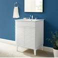 thumbnail image 2 of Sink Vanity Cabinet, Wood, White, Modern Contemporary Urban Design, Hotel Bedroom Bathroom Master Suite Guest, 2 of 10