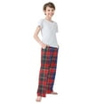 thumbnail image 4 of FORMRS Kids Pajama Pants with Pockets Size 6-8Y Boys Lounge Sleep Bottoms, Red Green Pattern, 4 of 8