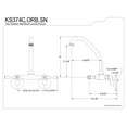 thumbnail image 5 of Kingston Brass KS374ORB 6" Adjustable Center Wall Mount Laundry Faucet, Oil Rubbed Bronze, 5 of 6