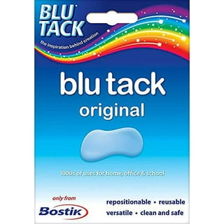 Blu-Tack Multipurpose Adhesive Slime Reusable Removable Adhesive Gray Tabs  75g Tool Office Home Improvement Blue 