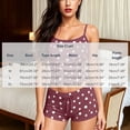 thumbnail image 3 of Jowdiw Women Pajama Set Polka Dot Print Cami Shorts Set Drawstring Lounge Sleepwear Two Piece Home Wear, 3 of 6