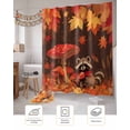 thumbnail image 7 of Fall Animal Shower Curtain Set ，Waterproof Fabric Shower Curtains Raccoon Mushroon Maple Leaves Shower Curtains for Bathroom,Bathroom Decor 36"x72", 7 of 7