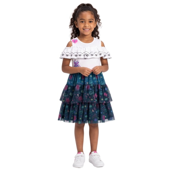DISNEY Girls Encanto Mirabel Costume Tutu Dress- Little and Big Girls Summer Play Dress Sizes XS-XL