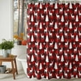 thumbnail image 3 of Christmas Tree Elk Red Buffalo Plaid Shower Curtain for Bathroom, Winter Snowflake Seamless Waterproof Shower Curtains Washable Quick Dry with Hooks Bathtub Curtains 72x72IN, 3 of 9