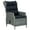 Light gray, variant on vidaXL Reclining Garden Chair with Cushions Poly Rattan Dark Gray 3300