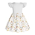 thumbnail image 5 of SELONE Teen Girl Dresses Ruffle Short Sleeve Princess Dress Crew Neck Midi Sundress Easter Egg Sweet Beach Outfits 3-14Y, 5 of 6