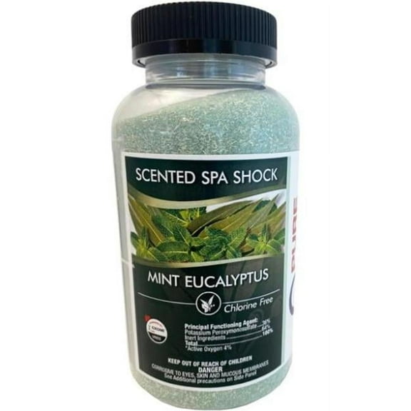 Oxygen Pools SPA186 1.87 lbs Pure & Simple Scented Spa Shock, Mint & Eucalyptus - 12 per Case